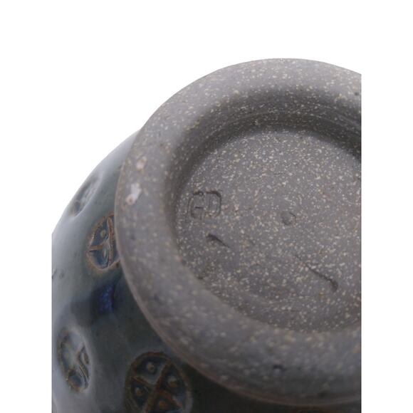 GD Brown And Blue Glazed Studio Art Pottery Bowl - Picture 3 of 5